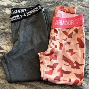Kids Under Armour Leggings Duo - Black and Pink